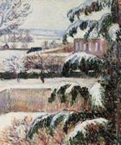 Effet De Neige, Eragny by Lucien Pissarro