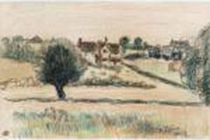 A House On Duton Hill by Lucien Pissarro