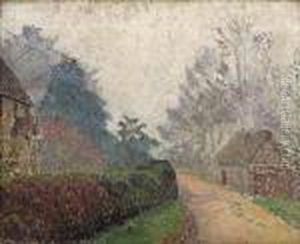 Ivy Cottage, Coldharbour (mist) by Lucien Pissarro