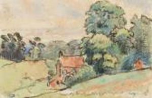 East Knoyle, Near Shaftesbury, Wiltshire by Lucien Pissarro
