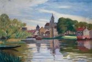 Vue De Moret Sur Loing by Ludovic Rodo Pissarro