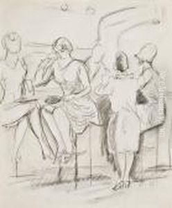 Scene De Bar by Ludovic Rodo Pissarro