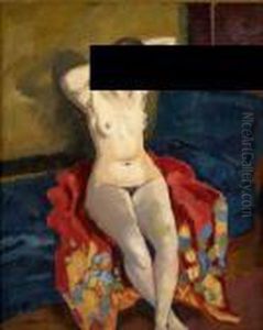 Nu Assis Se Coiffant by Ludovic Rodo Pissarro