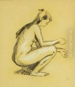 Femme Nue Accroupie by Ludovic Rodo Pissarro