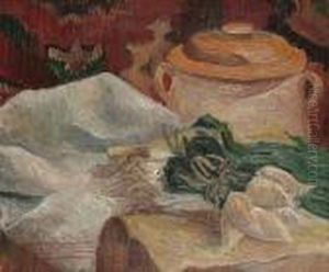 Cooking Pot And Vegetables by Ludovic Rodo Pissarro