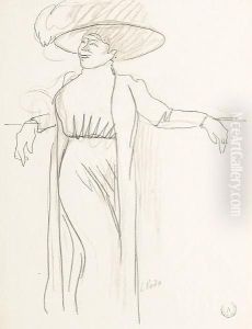 Standing Female Figure In Hat Standing Female Figure In Hat