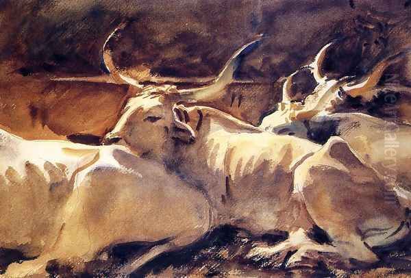 Oxen In Repose - view 1