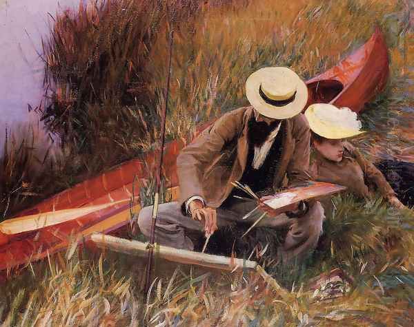 Paul Helleu Sketching With His Wife - view 1