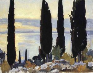 Cypress Trees At San Vigilio by John Singer Sargent
