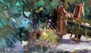 Artist In A Garden Artist In A Garden