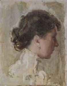 Retrato De Mujer De Perfil by Cecilio Pla