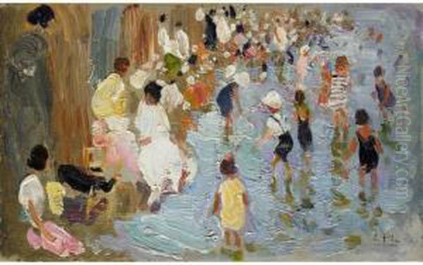 Junto Al Pabellon De Las Arenas,
Sobre El Mar, Valencia (the Swimming Lagoon, Valencia Beach) - view 1