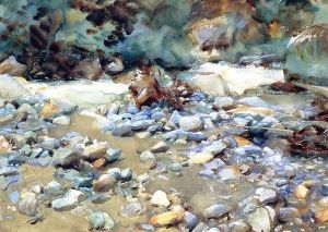 Purtud, Bed of a Glacier Torrent by John Singer Sargent