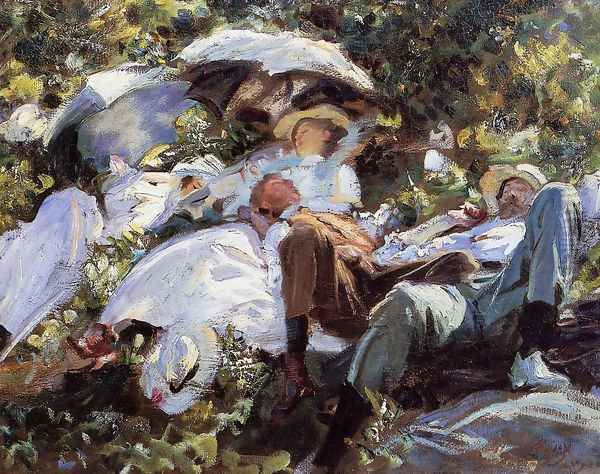 Group with Parasols (or A Siesta) - view 1