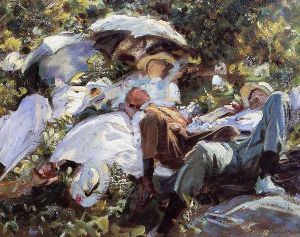 Group with Parasols (or A Siesta) by John Singer Sargent