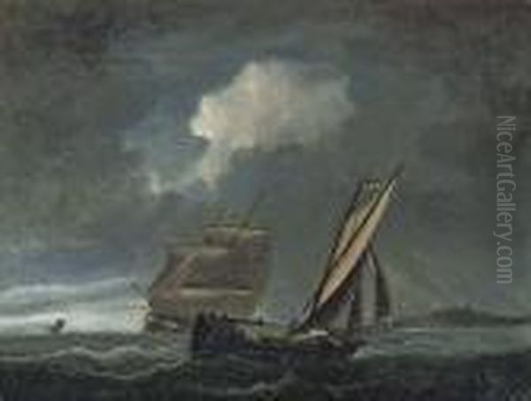 Shipping In A Squall Off The Coast - view 1