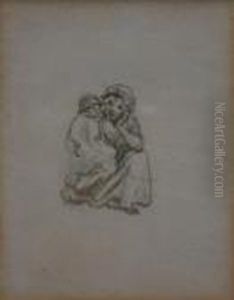 A Girl Holding A Doll Or Young Child