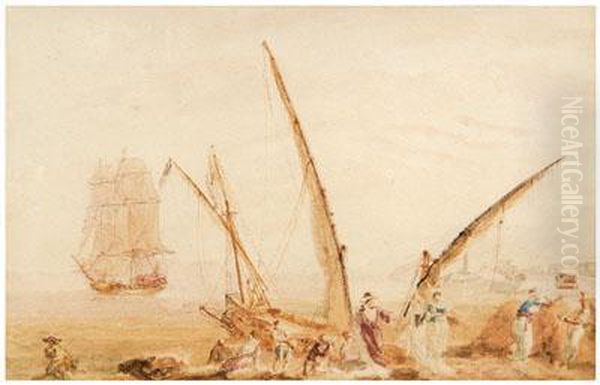 Figures On The Shore Near Naples - view 1