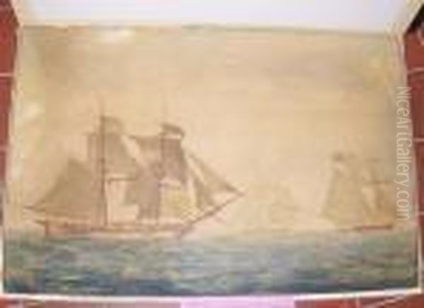Three Ships At Sea - view 1