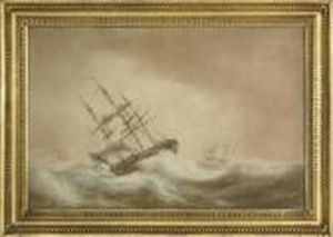 An Armed Merchantman In Choppy Seas by Nicholas Pocock