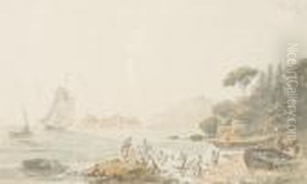 View On The Coast Of Naples Towards The Island Of Nisida - view 1