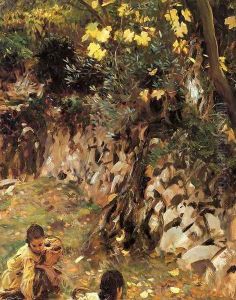 Gethering Blossoms, Valdemosa by John Singer Sargent