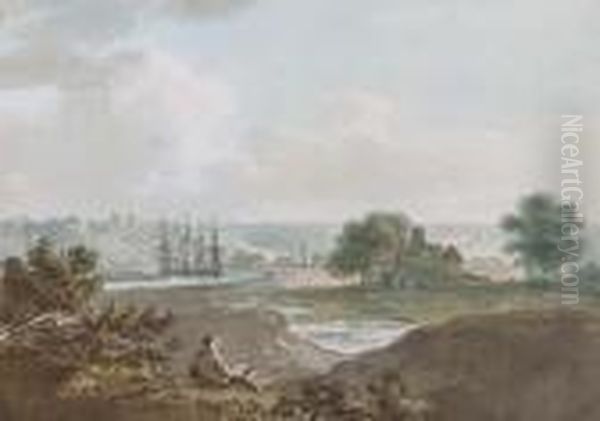 Shipping On An Estuary, Thought To Be At Northam - view 1