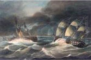 H.m.s.vanguard And H.m.s Alexander Off Toulon