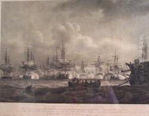 Destruction Of The Whole Danish Line Of Defence In Copenhagenroads by Nicholas Pocock