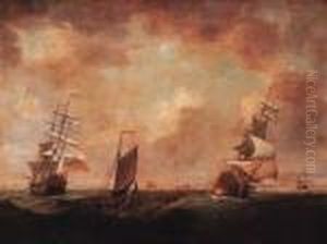Units Of The Fleet Running Up The Channel by Nicholas Pocock