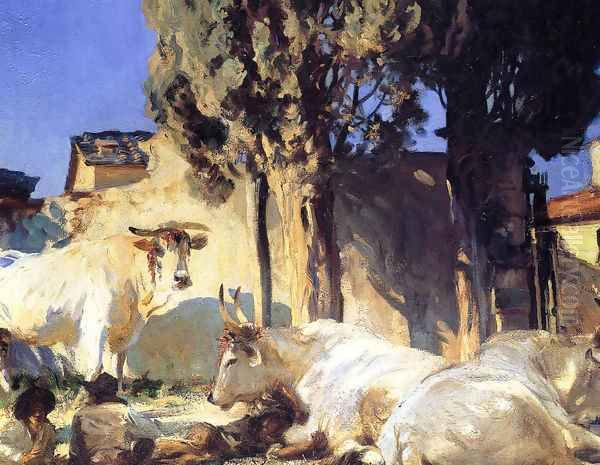 Oxen Resting - view 1