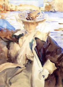 Jane de Glehn in a Gondola by John Singer Sargent