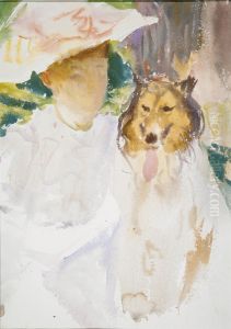 Woman with Collie by John Singer Sargent