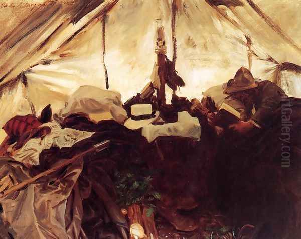 Inside a Tent in the Canadian Rockies - view 1