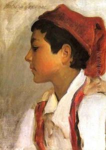 Head of a Neapolitan Boy in Profile by John Singer Sargent