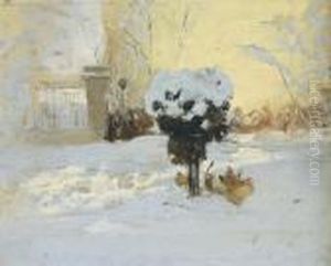 The Artist's Garden At Trou-louette, Liege by Ivan Pavlovich Pokhitonov