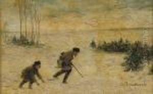 Hunters In The Snow by Ivan Pavlovich Pokhitonov