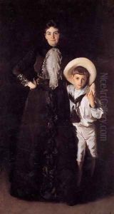 Mrs Edward L Davis And Her Son Livingston by John Singer Sargent