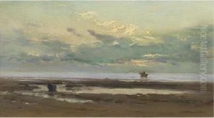 On The Beach, Biarritz. Effect At Evening, Late 1880