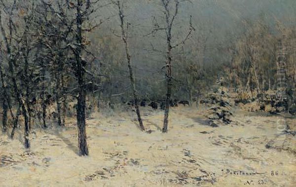Boar Hunt In Winter - view 1