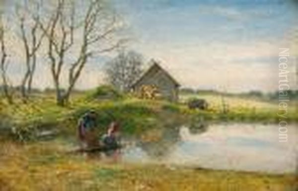 Laundresses At The Pond - Zhabovshchizna - view 1