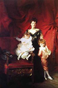 Mrs. Cazalet and Children, Edward and Victor by John Singer Sargent