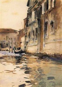 Venetian Canal, Palazzo Corner by John Singer Sargent