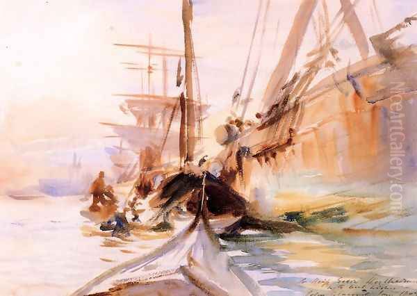 Unloading Boats, Venice - view 1