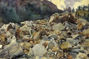 Purtud, Alpine Scene and Boulders by John Singer Sargent