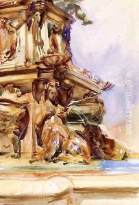 The Great Fountain of Bologna by John Singer Sargent