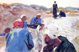 Mending a Sail by John Singer Sargent