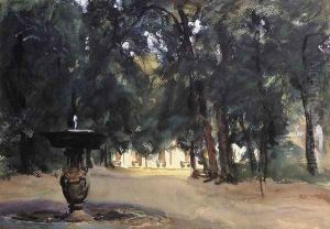 Villa Torlonia Fountain I by John Singer Sargent