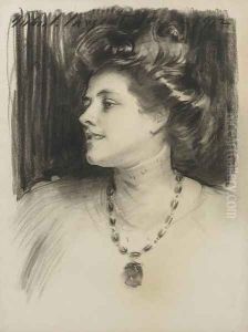 Portrait of Mrs. Alfred Fowler (Eva Neumann) by John Singer Sargent