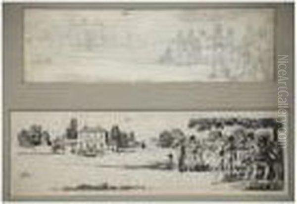 Game Of Quoits, With The Original Drawing - view 1